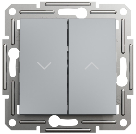 Вимикач Asfora для жалюзі, Сталь (без рамки)