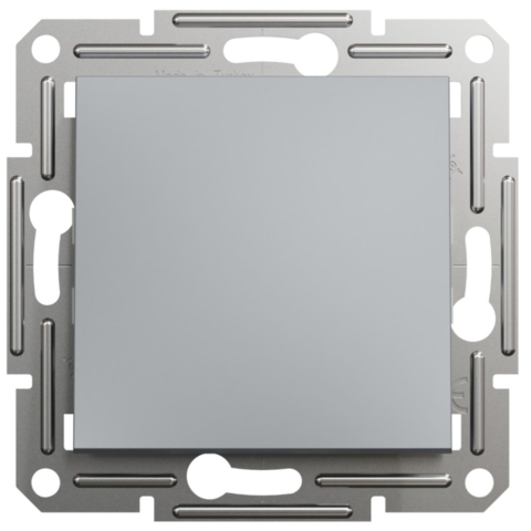 Вимикач Asfora 1-кл перехресний, Сталь (без рамки)