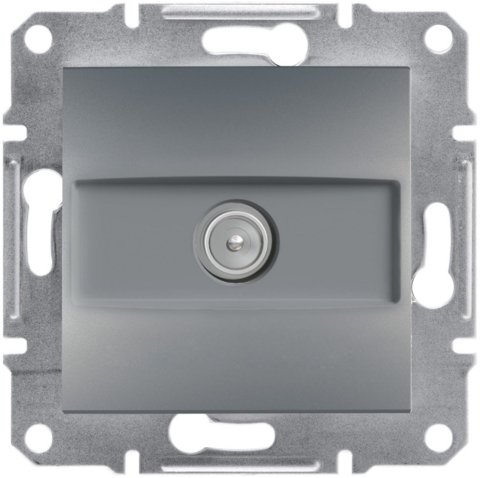 Розетка Asfora TV кінцева (1 дБ), Сталь (без рамки)