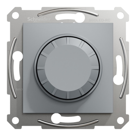 Світлорегулятор Asfora поворотний LED, RC 3-370 Вт, Сталь (без рамки)