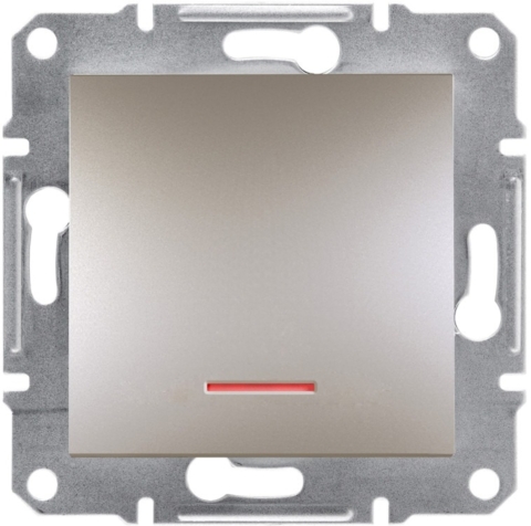 Вимикач Asfora 1-кл з підсвіткою, Бронза (без рамки)