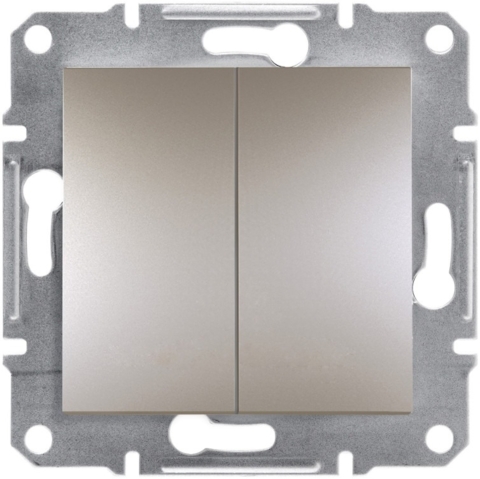 Вимикач Asfora 2-кл, Бронза (без рамки)