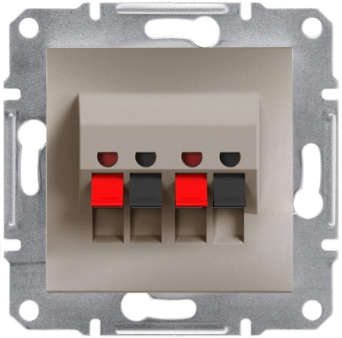 Аудіорозетка Asfora, Бронза (без рамки)