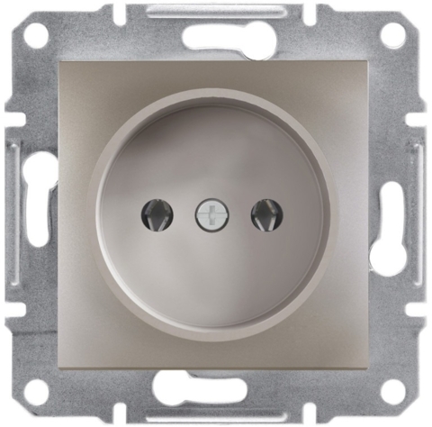 Розетка без заземлення Asfora 1-а, Бронза