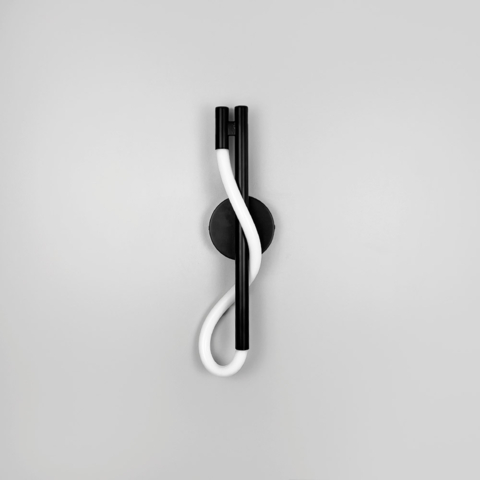 Бра с неоном в черном корпусе 40 см