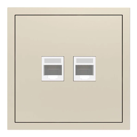 Компьютерная розетка одинарная Ardero Soft механизм шампань