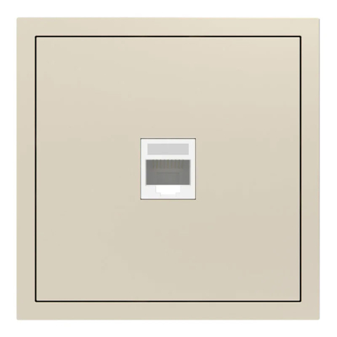 Компьютерная розетка одинарная Ardero Soft механизм шампань