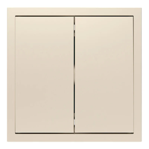 Выключатель 2-клавишный проходной Ardero Soft механизм 10А шампань