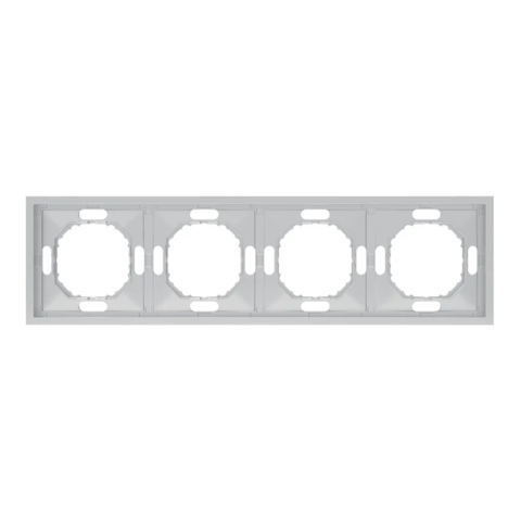 Рамка 4-місна Ardero Soft 295х82х9,5мм срібло