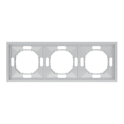 Рамка 3-місна Ardero Soft 224х82х9,5мм срібло