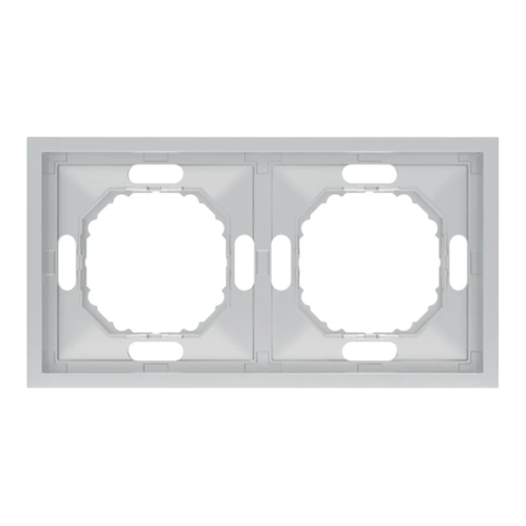 Рамка 2-місна Ardero Soft 153х82х9,5мм срібло