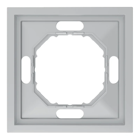 Рамка 1-місна Ardero Soft 82х82х9,5мм срібло
