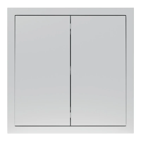 Выключатель 2-клавишный проходной Ardero Soft механизм 10А серебро