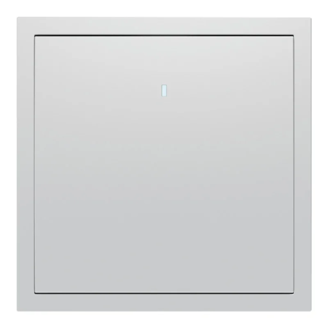 Вимикач 1-клавішний з підсвіткою Ardero Soft механізм 10А срібло