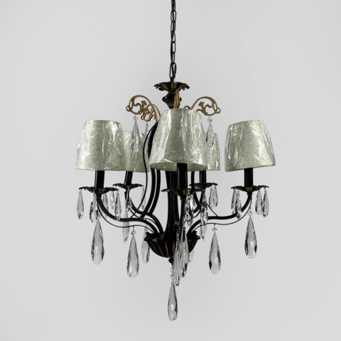 Хрустальная люстра с 5 абажурами Ø 60 см