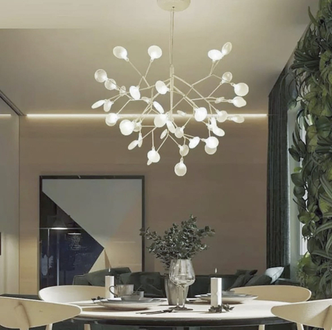 Підвісна люстра-дерево в білому кольорі на 36 ламп