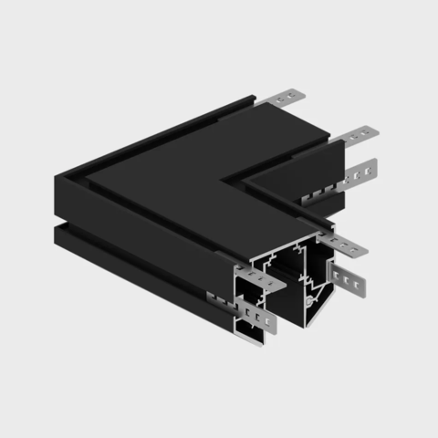 З'єднувач RAYFOR MT-S Corner L чорний кутовий (горизонтальний)