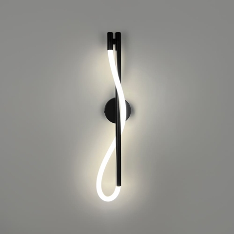 Бра із неоном у чорному корпусі 60 см