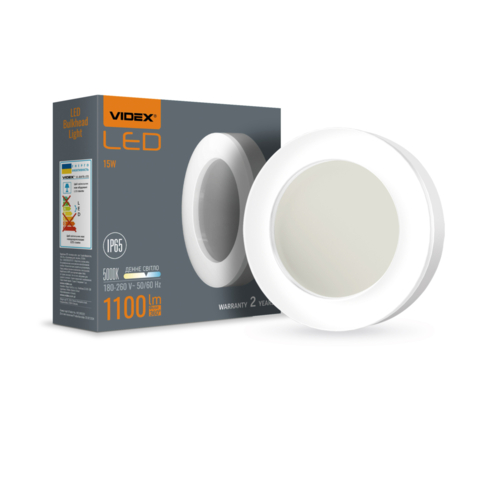 LED светильник ART IP65 круглый VIDEX 15W 5000K White