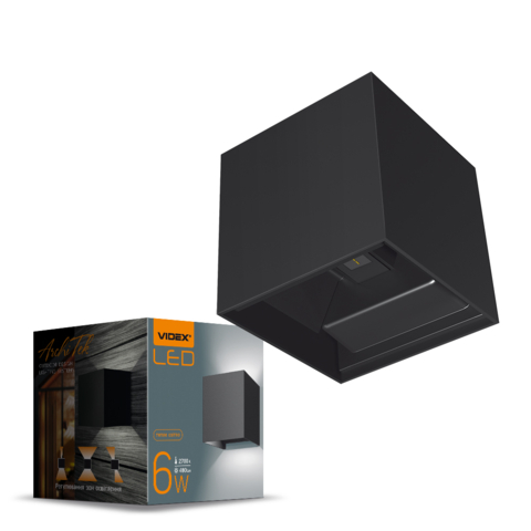 LED Светильник архитектурный AR04 IP54 VIDEX 6W 2700K черный
