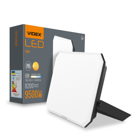 LED прожектор VIDEX F3 100W 5000K 220V Black