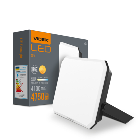 LED прожектор аккумуляторный PREMIUM VIDEX F2A 50W 5000K