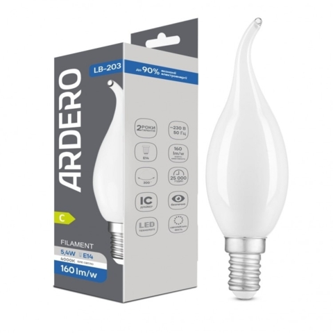 Светодиодная лампа Ardero LB-203 5,4Вт E14 4000K матированная