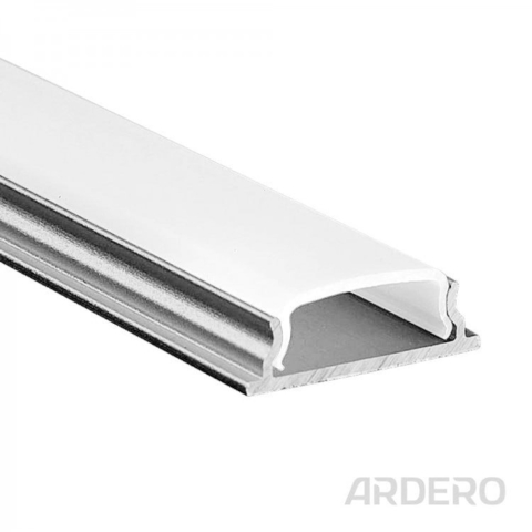 Профиль для светодиодной ленты накладной Ardero серебро 200х1,8х0,6 см