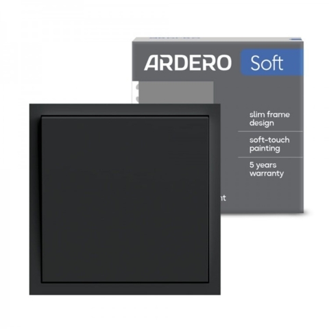 Выключатель кнопочный 1-клавишный Ardero Soft 10А черный