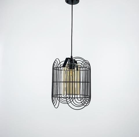 Светильник-лофт в черном каркасе