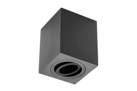 Корпус потолочного светильника SENSA, 90×90х115 мм, IP20, макс. 50 Вт, черный