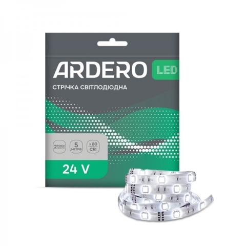 Светодиодная лента Ardero 24В 9,6Вт 6500K 50м