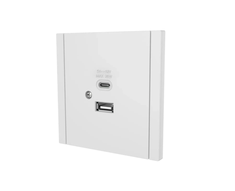 Розетка USB+ type-C белая L-TEC