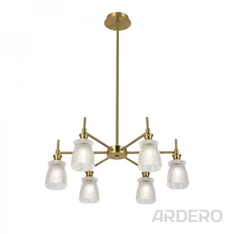 Потолочная люстра Ardero BELL золото 6 плафонов Ø55 см