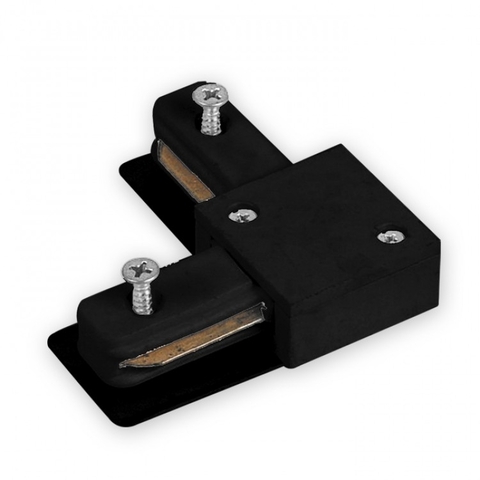 Кутовий конектор чорного кольору для шинопроводів