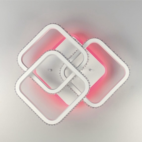 Стельова світлодіодна люстра з RGB підсвіткою