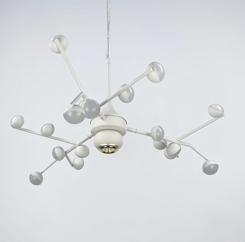Люстра-молекула в білому кольорі на 18 світлодіодів