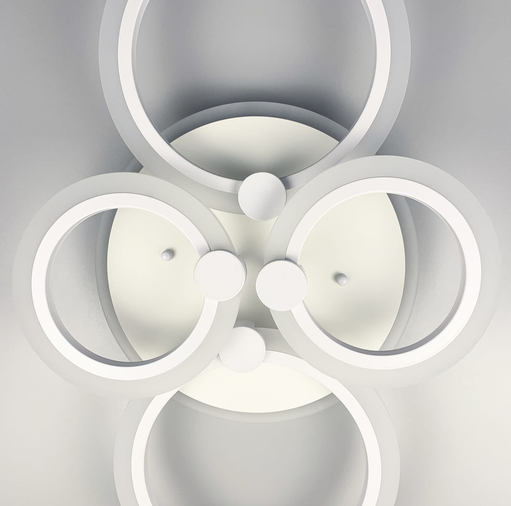 Lucy　0417 Светодиодная люстра Senta на 4 кольца с RGB 60х38 см | Арт