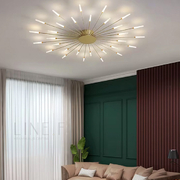 スピノルルーム Уникальная латунная потолочная люстра на 30 лучей Ø 125 см | Арт